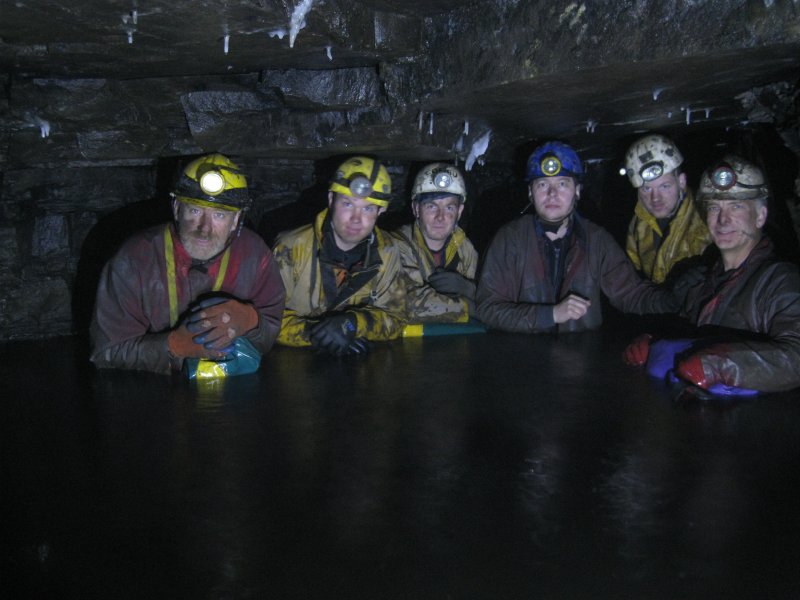 32_sbxveinlevel_brownsrise-16-27.jpg - 16:27: The start of the deepest and coldest water in Nenthead, Scaleburn Cross Vein Level, on the Brownley Hill horizon. F'ing cold.