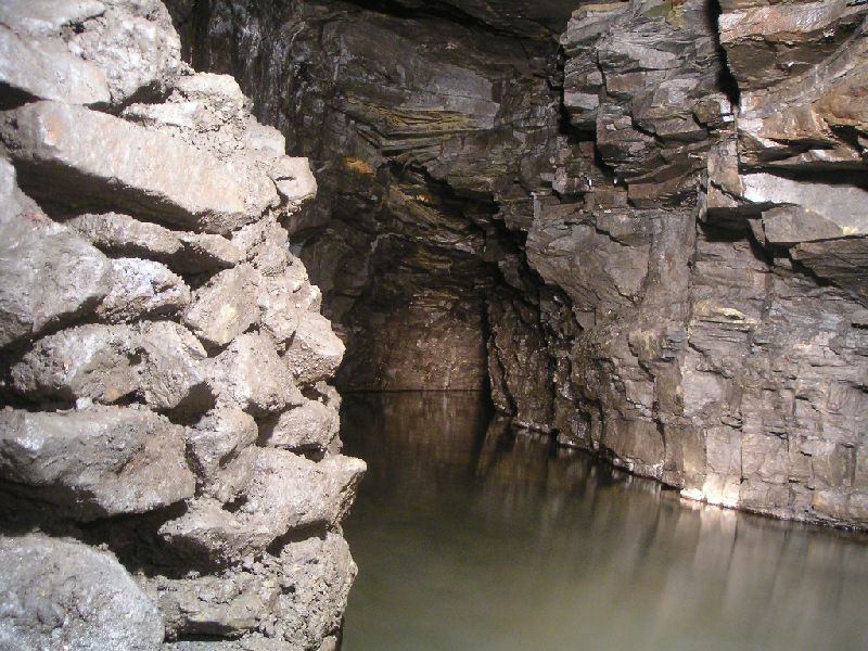 brownleyh_sumpexit_southpassage.jpg - From the exit point looking straight on, maybe following the Top Sill's. We did not venture into this passage.