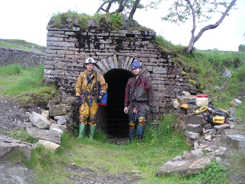 brownleyh_tripend.jpg - Finally after 6 hours we exit, into very warm weather.