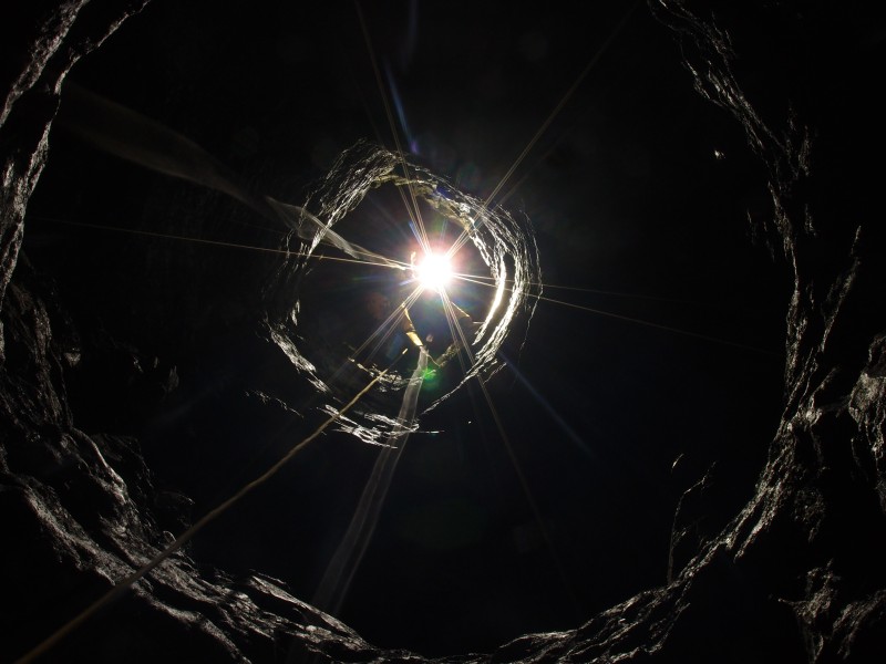 PA306683.JPG - View up Proud's Sump.