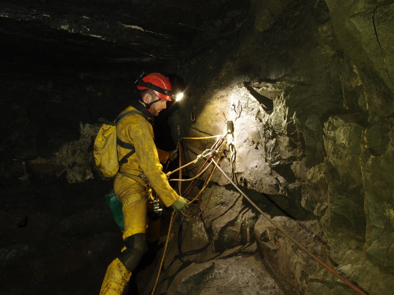 PA306687.JPG - Second pitch head from the bottom of Proud's Sump.