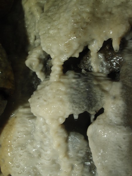 PA296650.JPG - Calcite formations. North Vein level.