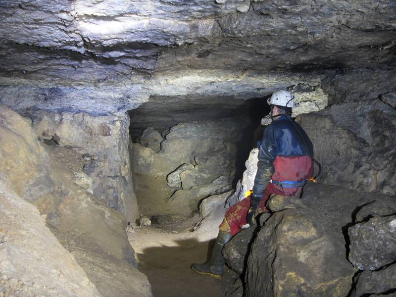 23_wp_cumberlandcav2.jpg - The large flat limestone roof, with a band of volcanic ash that can be seen underneath it on the left.